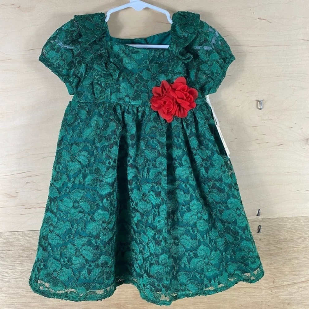 Laura Ashley Christmas Holiday Dress Green